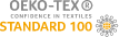 Este tecido é fabricado sob o certificado Oeko-Tex, Standard 100