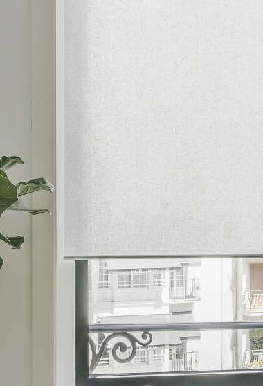Estore Enrol&aacute;vel Transl&uacute;cido Viena Branco Decora&ccedil;&atilde;o Detalhe