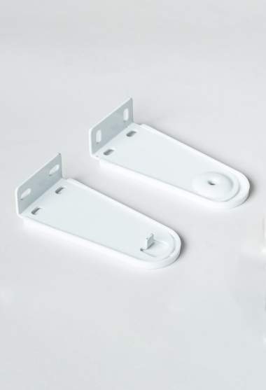 Suporte de 9cm em Branco e Metalizado para estores di&acirc;metro 25 e 28