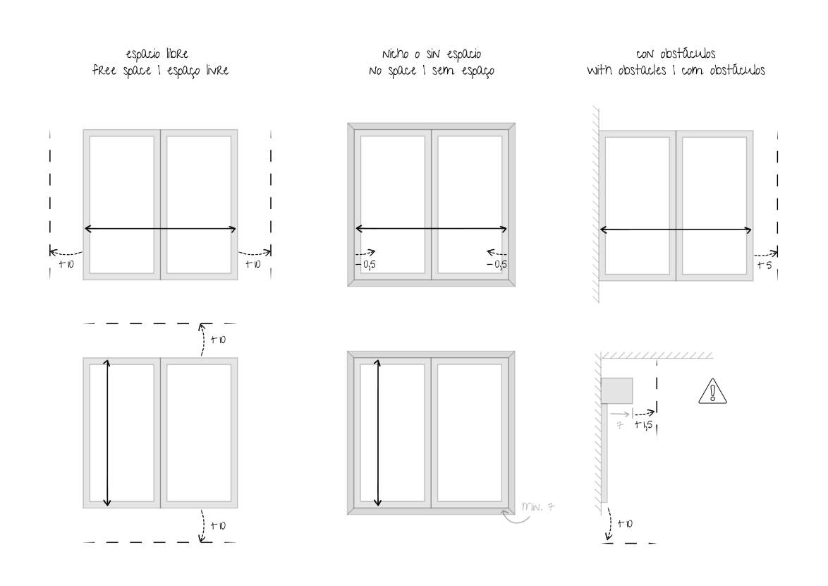 Que espacio o hueco dejar segun la ventana para instalar un estor